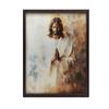Jesus In Prayer Jesus In Prayer, 40X50 Cm, Gold Aluminum Frame, 230 Gsm Matte Paper