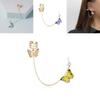 Statement Butterfly Chain Earrings Fashionable With Urban Street Style