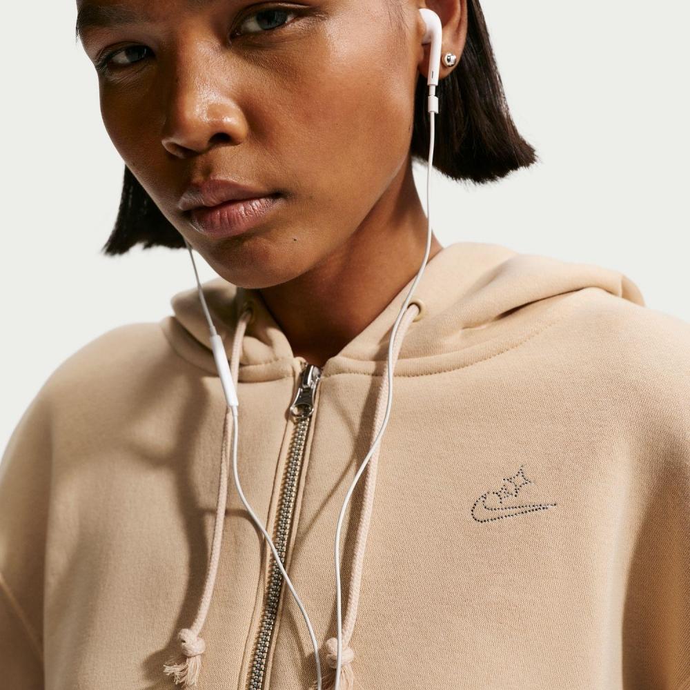 Nike W Phnxflc Укороченный Флисовый Худи Iq1256 248Лен
