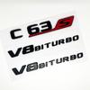 3D Черные Буквы Логотипа C63S Значок V8 BITURBO Наклейка Звезда на Заднюю Часть Автомобиля Эмблема AMG на Багажник Для Mercedes Benz AMG W205 C205 Аксессуары