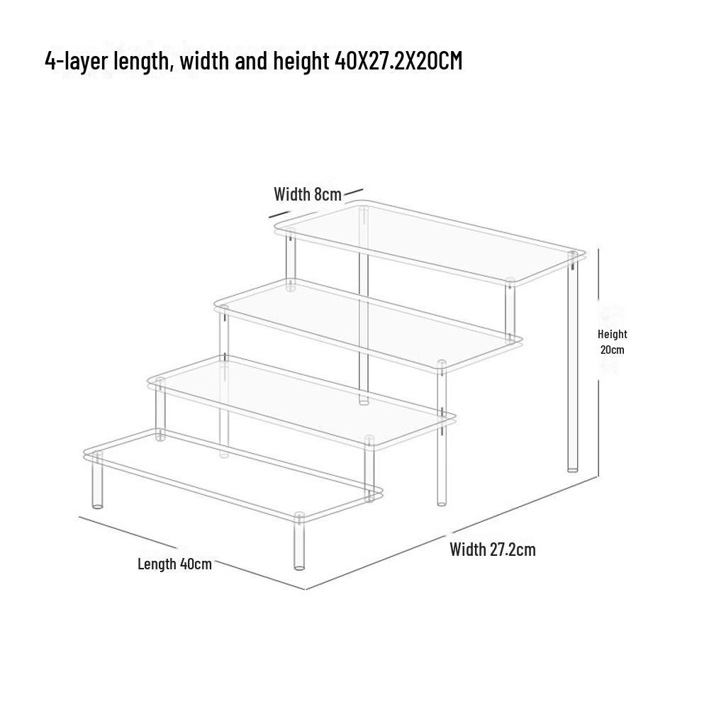Акриловая многослойная ступенчатая стойка для коллекционных предметов Pop Mart Blind Box