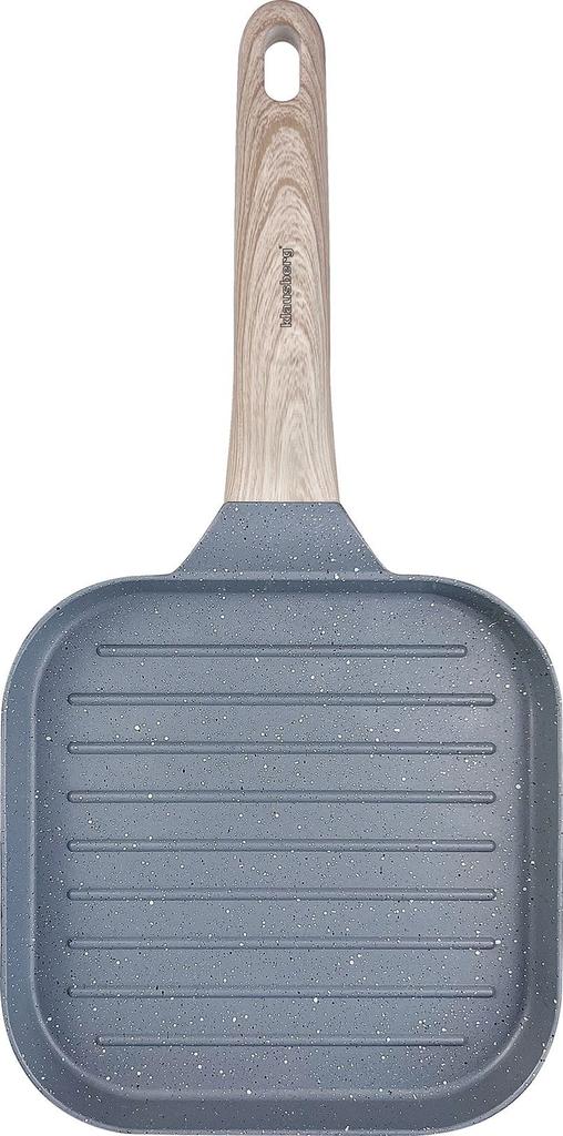 Patelnia grillowa 18x18cm marmurkowa SZARA KLAUSBERG KB-7811