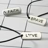 40pcs Engraved Motivational Word Charms - Silvery Zinc Alloy Pendants for DIY Jewelry, Necklaces, Bracelets & Keychainsing