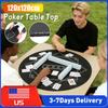 Портативная скатерть для игры в покер Резиновый коврик для казино 120x120 см Подшитые края Раскладка на столешницу для Техасского покера Маджонга Игровое использование Новое