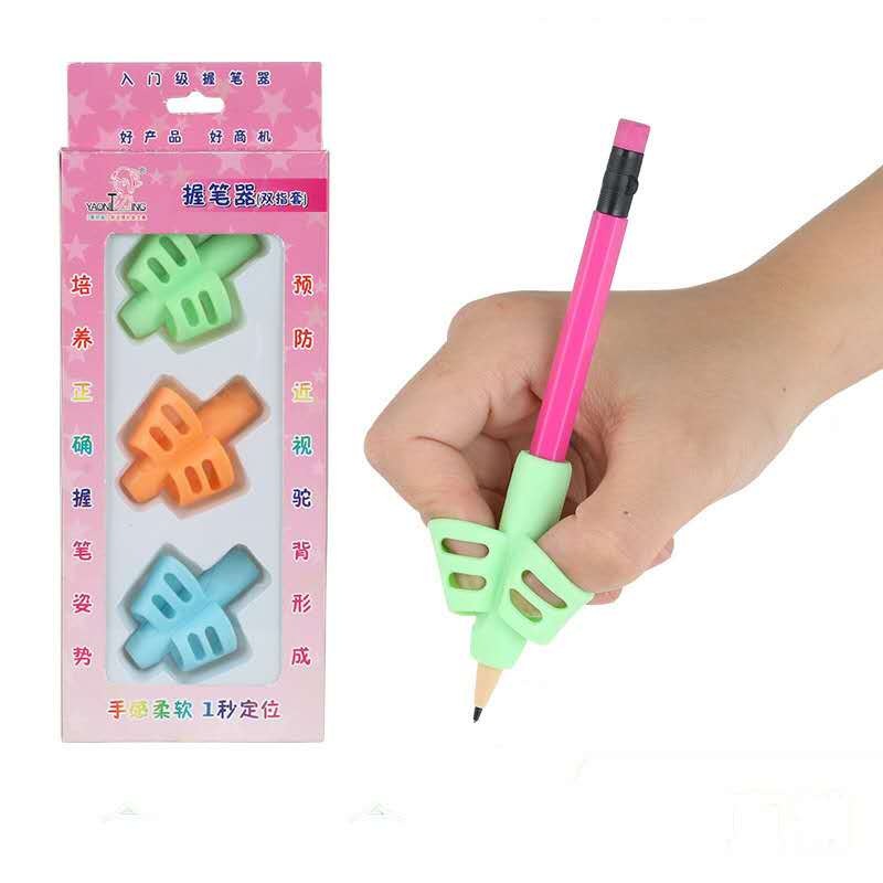 1/3 шт., детский держатель для карандашей, обучающая практика, силиконовая ручка, устройство для коррекции осанки для студентов