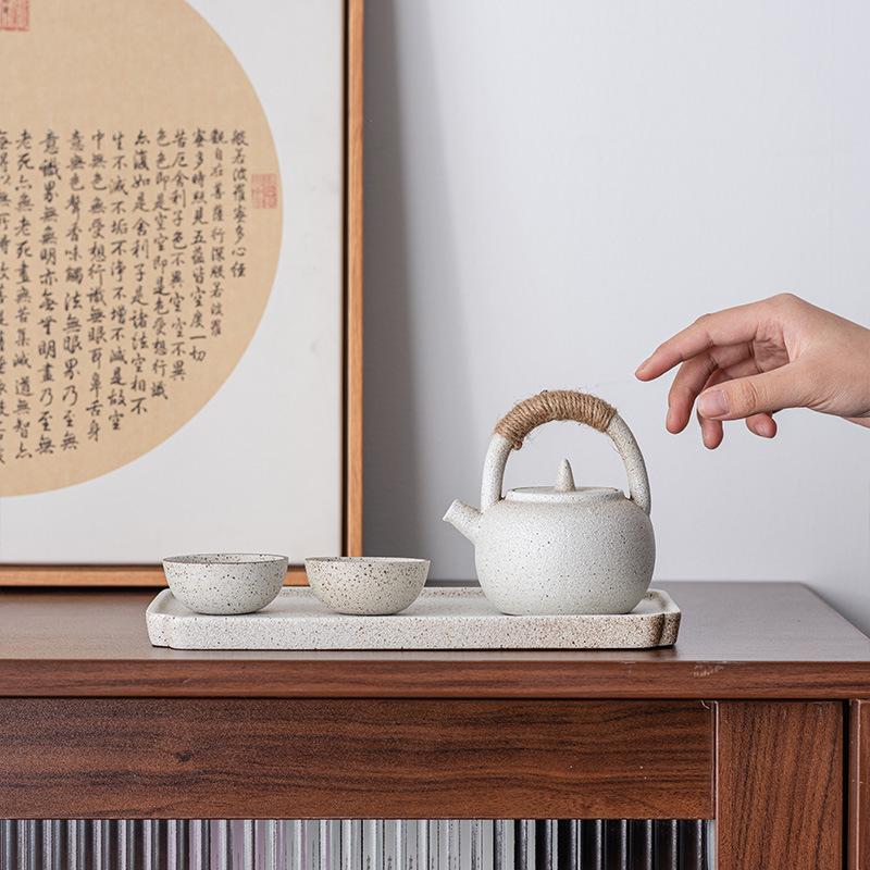 Подарочный набор для чая Кунг-фу в стиле легкой роскоши, чайник, 24 чашки, чайный поднос, деловые подарки для клиентов
