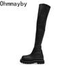 Fashion Winter High Boots For Women Fashion Thick Sole Long Boots Female Elegant Platform Women's Over the Knee High Botties