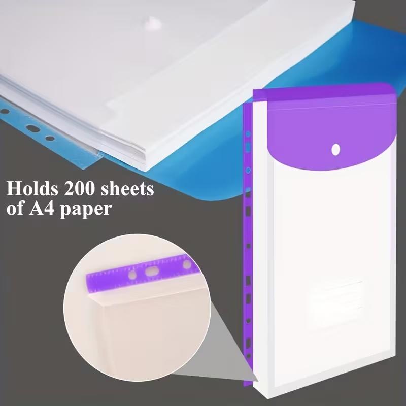 6/12 шт. Прозрачный ПП пакет для хранения файлов А4 Бизнес Большой вместимости Пакет для документов Папка для файлов Пакет для файлов Прозрачный Прозрачный Конверт Папка для файлов Папки для счетов