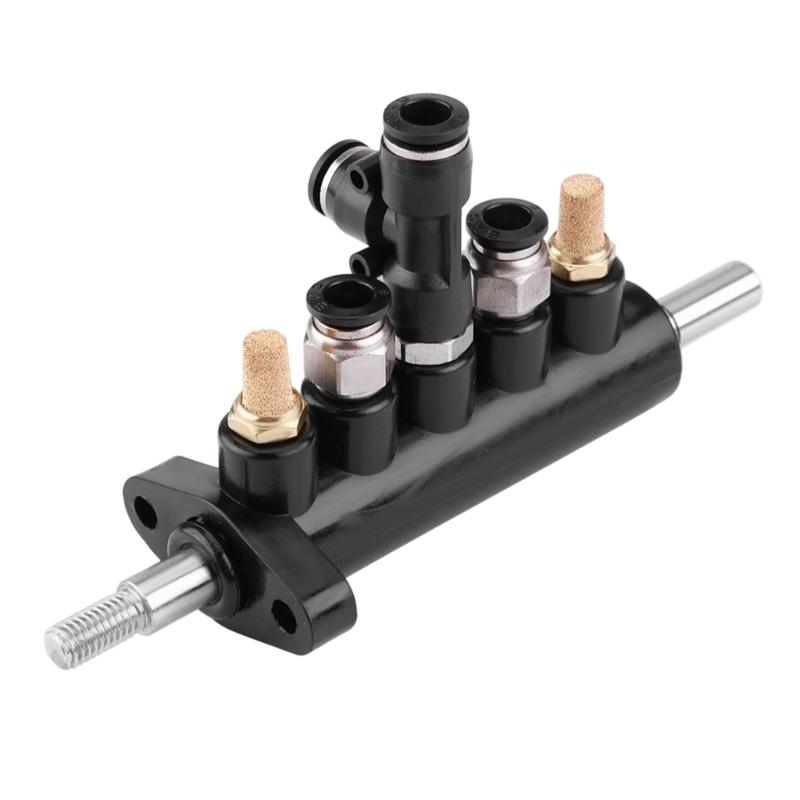 Pneumatic Control Foot Pedal, Tire Changer Air Switching Replacement Part, Service Assembly with Push-In Fittings for Bay Repair and Shop Care