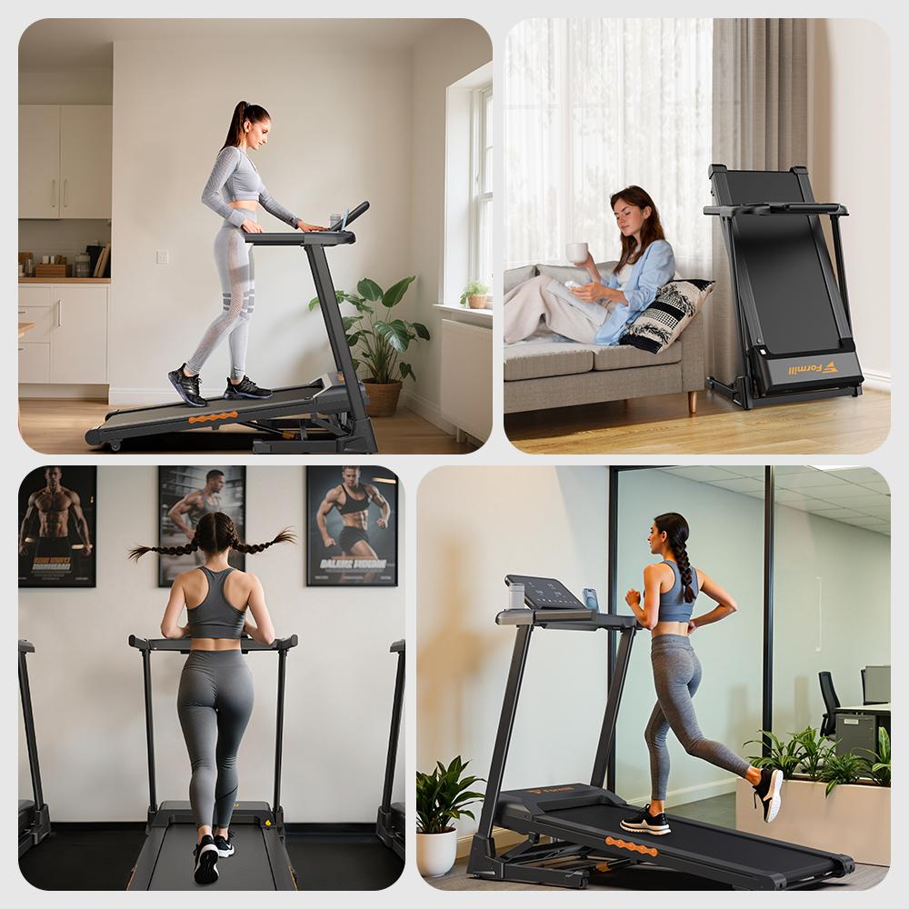 Беговая дорожка для ходьбы Formill FT61 Светодиодный дисплей Пульт дистанционного управления Компактная дорожка для ходьбы Использование дома/в офисе