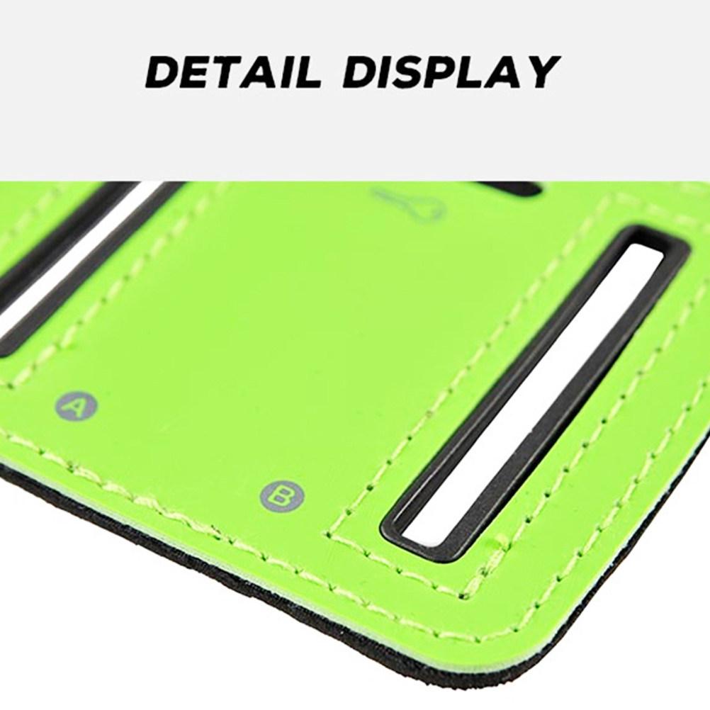 Mobile Phone Arm Belt Cell Phone Armband Green Neoprene Adjustable Strap Outdoor Sports Running Storage Bag 6