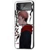 Black Phone Case For Samsung Galaxy Zflip3 Zflip Z Flip 3 5g Z Flip 4 Zflip4 Flip3 Shell Anime Cartoon Jujutsu Kaisen Cover