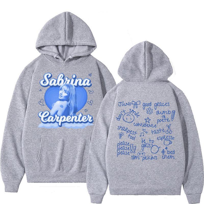 Худи Sabrina Carpenter Мужское Женское Короткое N Sweet Музыкальный Альбом С Длинным Рукавом Повседневное Оверсайз Эстетичное Теплое