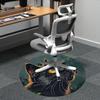 1pc Black Cat Office Round Area Rug, Indoor Mat Suitable ForOffice, Under Office Chairs Bedroom Living Room Home Decor, Room Deco D003