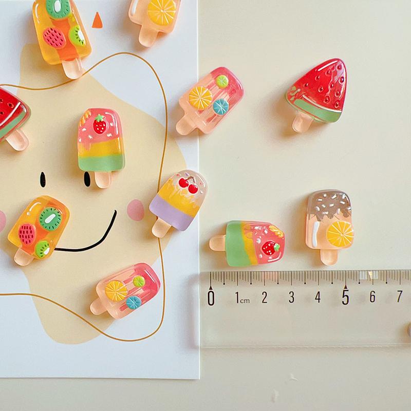 Набор из шести магнитных наклеек на холодильник с мороженым, магнитные наклейки на пластину с отверстием, новые имитационные игрушки для игр с едой, украшения для дома