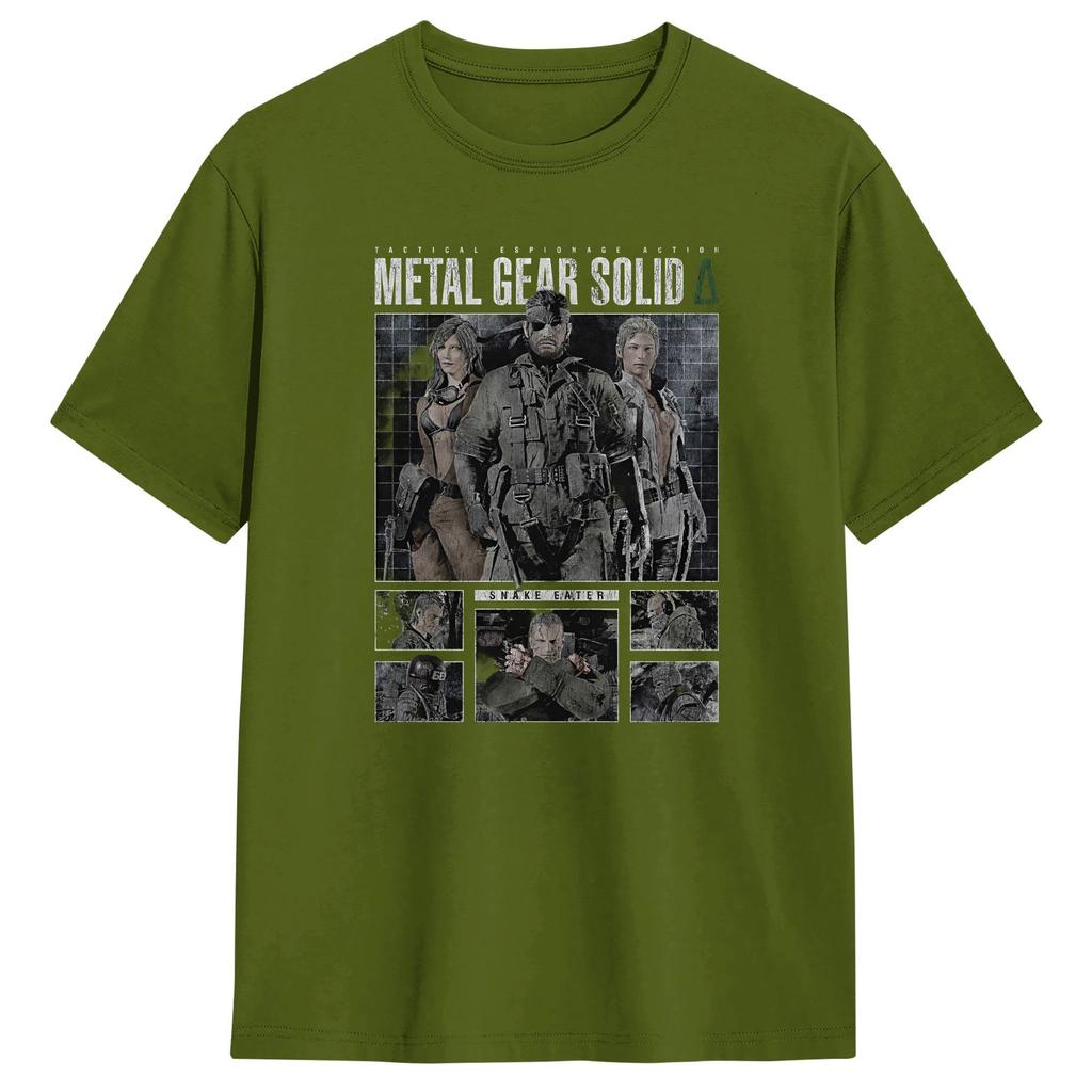 Metal Gear Solid Игра MGS Игровые Унисекс Футболки Юмористические Футболки С Коротким Рукавом С Круглым Вырезом Футболки Чистый Хлопок Больших Размеров Топы