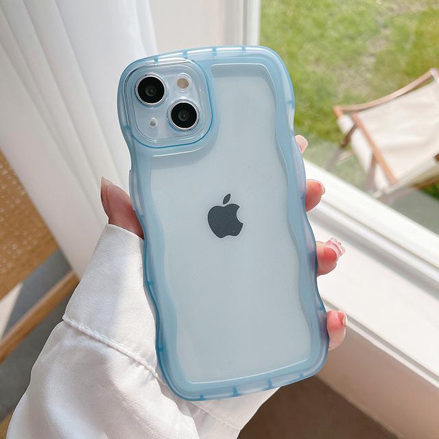 Ottwn модный милый противоударный чехол с волнистой рамкой для iPhone 11 12 13 Pro Max X XR XS Max 7 8 Plus SE 2020, мягкая задняя крышка из ТПУ