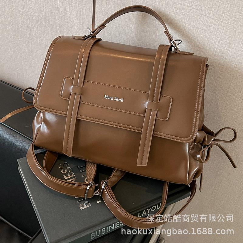 Женская сумка-тоут 2025 новая большая вместительная сумка-рюкзак для поездок в стиле ретро, повседневная уличная трендовая на плечо, дорожный рюкзак