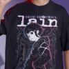 Футболка Serial Experiments Lain, Научно-фантастическое аниме, Графическая футболка для мужчин и женщин, Футболка с аниме, Подарок с аниме, Киберпанк