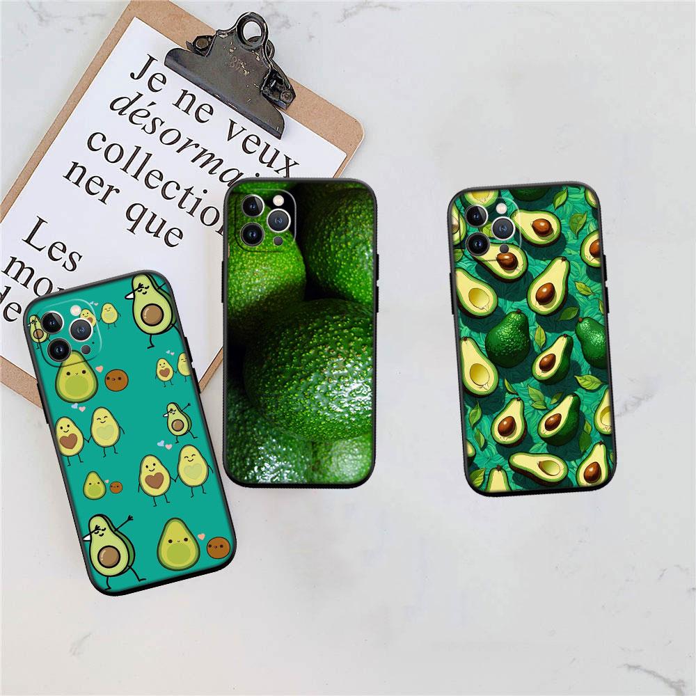 CJ13 Avocado fruit art Phone Case for Samsung Galaxy A11 A12 A13 A15 A52S A53 A55 A56 A70 A71 A72 A73 F06 F16 F56 S10 Plus S10e