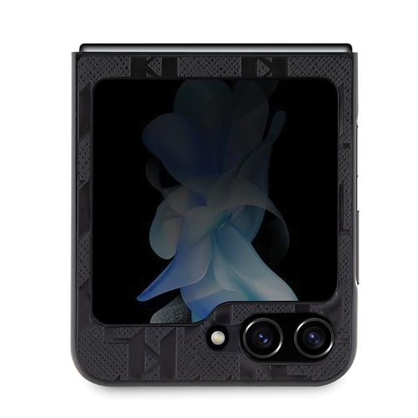 Karl Lagerfeld Klhczf5Sapchnpk Z Flip5 F731 Hardcase Black/Black Saffiano Monogram Choupette Pin