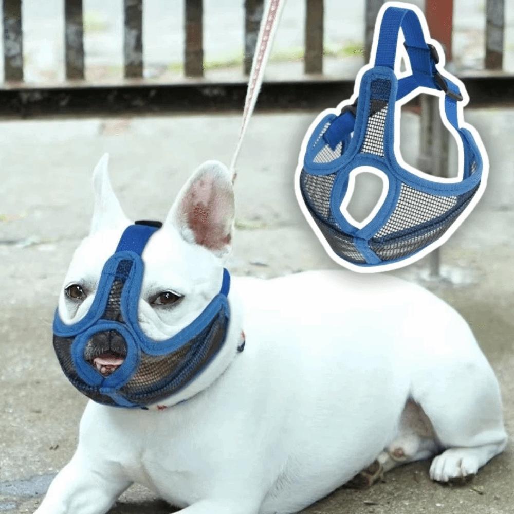 Adjustable Buckle Dog Mouth Cover Soft Mesh Bulldog Mouth Mask Pet Mouth Cover  Outdoor Activities