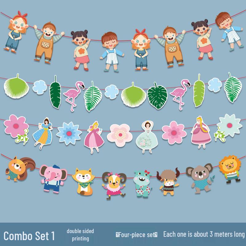 Creative Back-to-School Cartoon Banner Decoration for Classrooms and Kindergartens