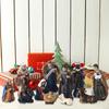 62KD 11pcs Mini Nativity Scene Figurine Set Holy Family Scene Resin Miniature Figurines Holiday Tabletop Decor for Christmas