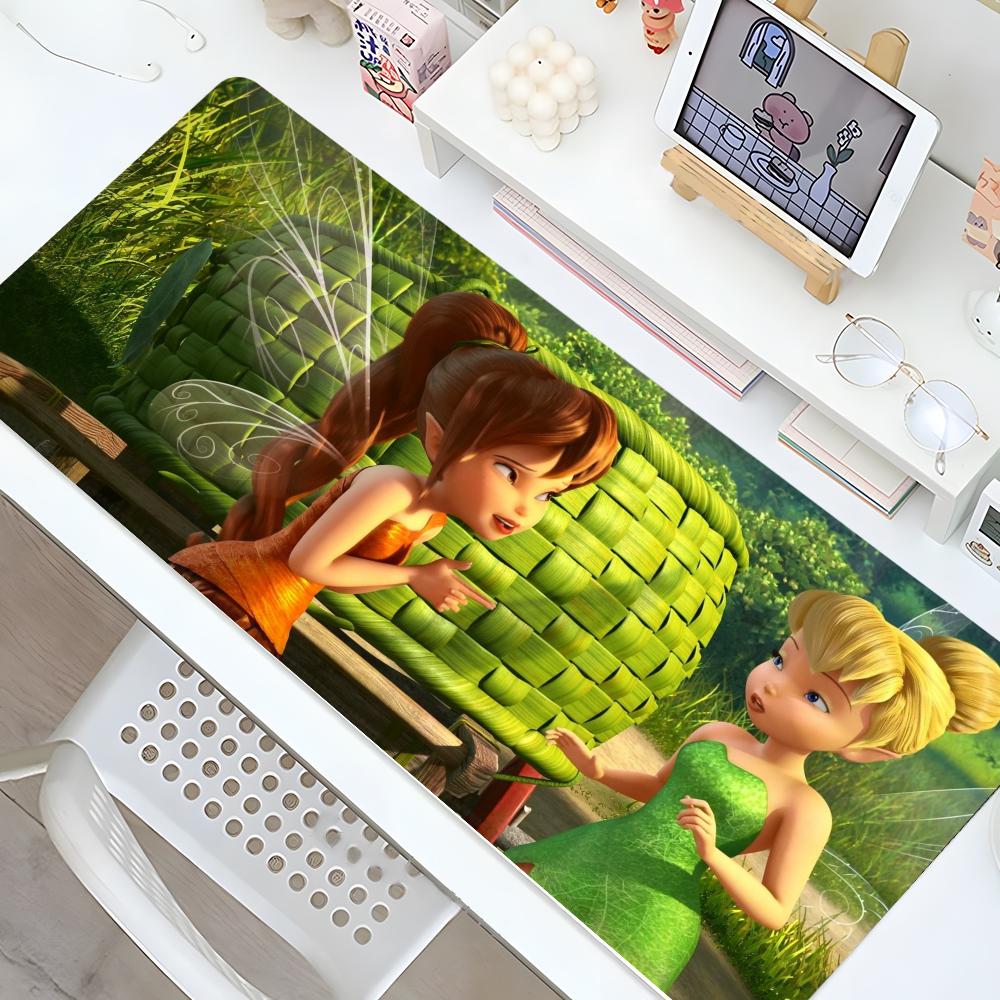 tinker bell Mouse Pad Gaming Locking Edge Big Computer Gamer Large Rubber Art Mousepad Laptop Valorant Desk Mat