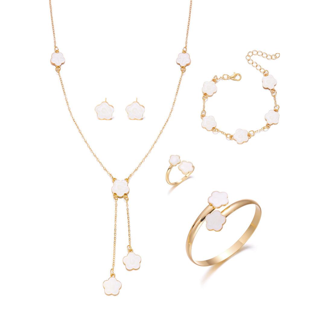 Модный летний 2024 года набор ювелирных изделий с подвесками в виде ботанических листьев из сплава для повседневного стиля