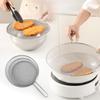 Нержавеющая сталь Мука Чайное ситечко Сетчатый дуршлаг Сито Фильтр Просеиватель Утолщенный Скиммер для масла Ситечко Ложка Кухонные инструменты 2025