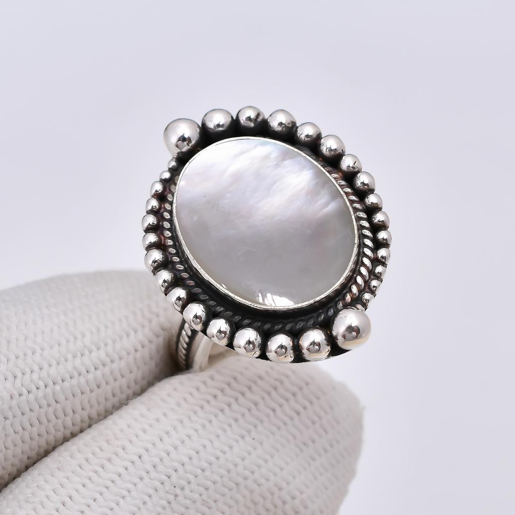 Перламутр - Австралия 925 стерлингового серебра кольцо V4955, белое кольцо, овальное кольцо, подарок на День святого Валентина, подарок для нее, подарок на день рождения, ювелирные изделия ручной работы,