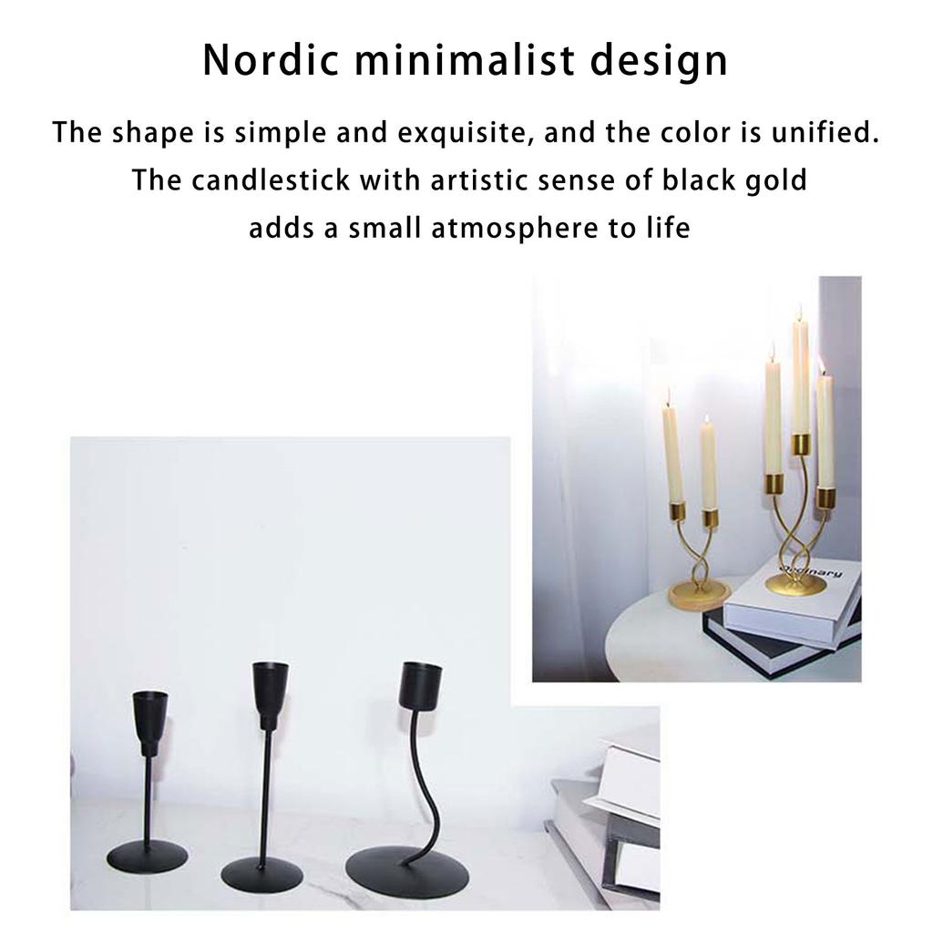 Элегантный металлический подсвечник в скандинавском стиле, декоративный железный конический подсвечник для домашнего стола, центральные украшения
