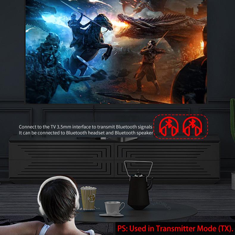 AptX-Adaptive/HD/LL Bluetooth 5.4 аудио передатчик приемник 3.5 мм AUX стерео RCA музыкальный беспроводной адаптер с микрофоном для автомобиля ТВ ПК