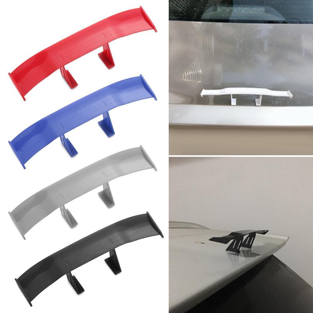 GT Style Mini Wings Carbon Look Tail Wing Auto Styling Decoration Car Rear Spoiler