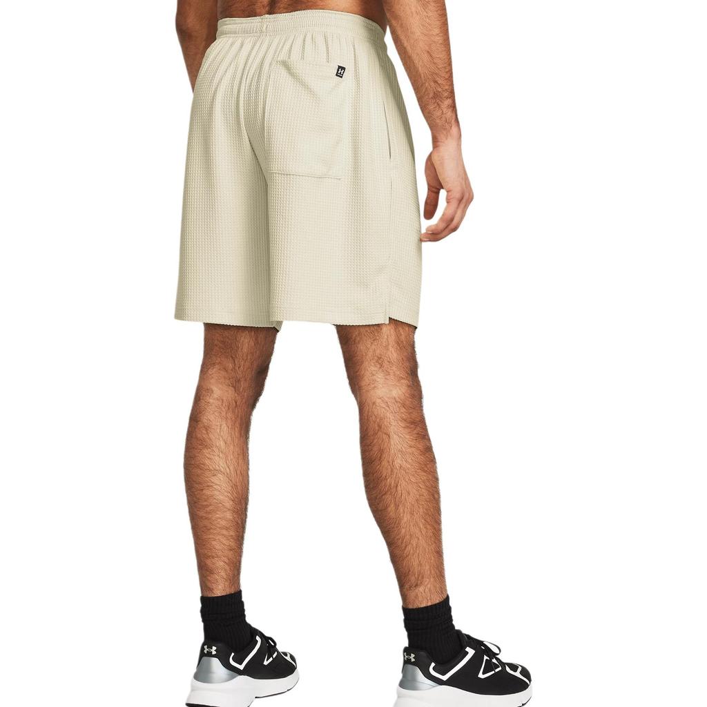 Under Armour UA Rival однотонные свободные повседневные шорты со шнуровкой мужские шорты цвета Off-White 1383107-273