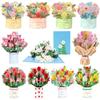 3D Pop-Up Flower Greeting Cards with Envelope Bouquet Thank You Greeting Card for Birthday,Mothers Day,Anniversary Wife Mom Girlfriend Teacher Gift