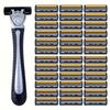 3-Layres Travel Safety Razors, Manual Shaving Razors, Blade Razors, Replacement Razor Blades, Hair Care Tools Safety Razors for Smooth Shaving