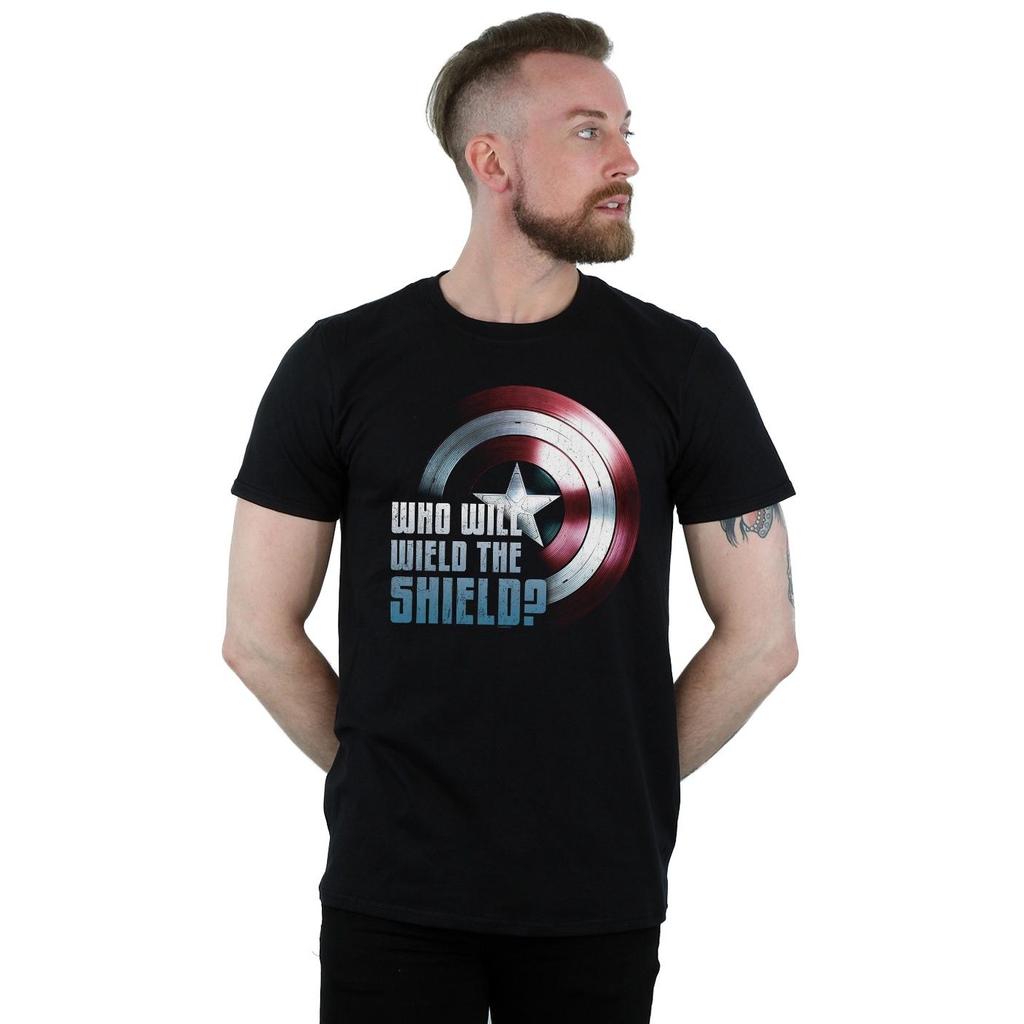 Marvel Mens The Falcon And The Winter Soldier Wield The Shield T-Shirt