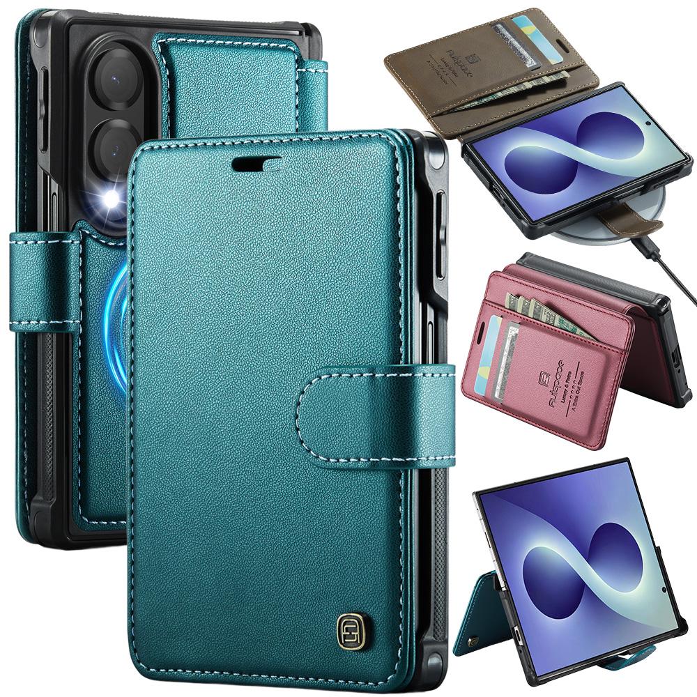 Wireless Charging Flip Wallet Case for Samsung Galaxy Z Fold 8 8Ultra Fold8 Fold8Ultra Stand Phone Case Leather Phone Cover