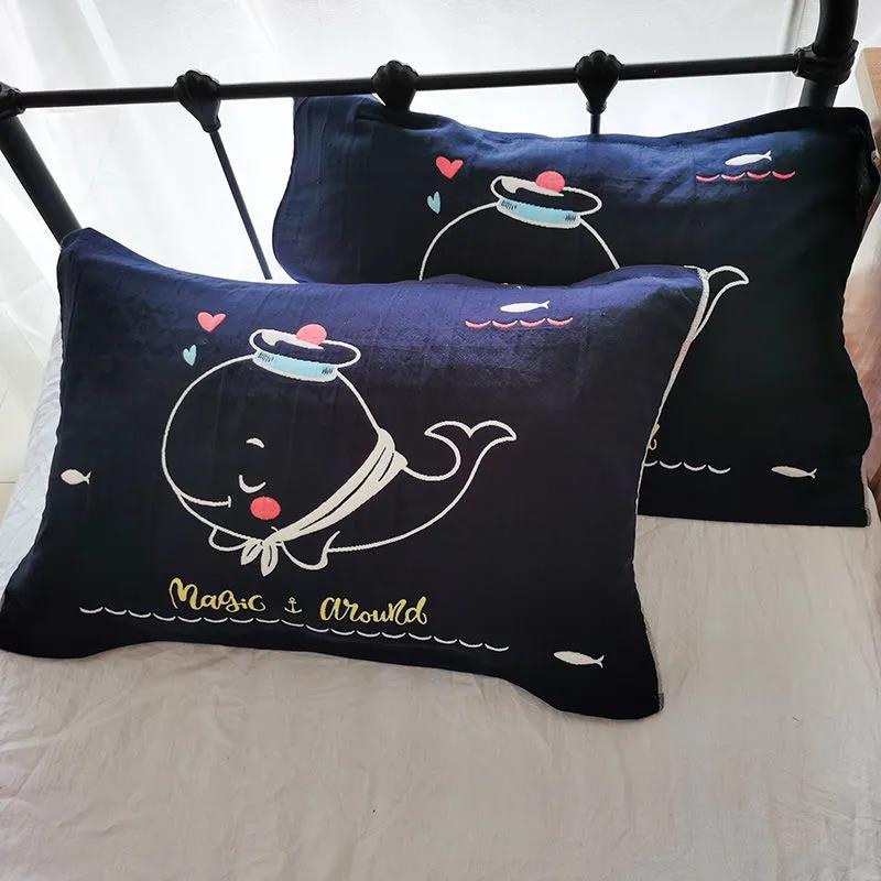 Pure Cotton Pillowcases for Couples Thickened High-end Pillowcases