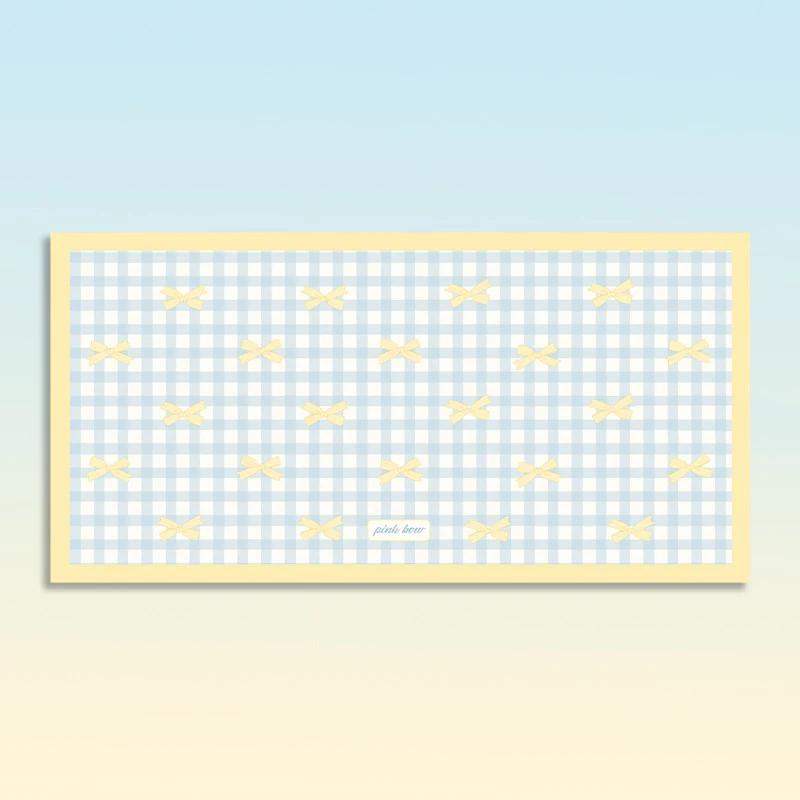 Водонепроницаемый коврик для питомцев, коврик для еды для кошек и собак, синий клетчатый, ПВХ кожа, нескользящие напольные коврики, милый коврик для украшения дома, для кухни