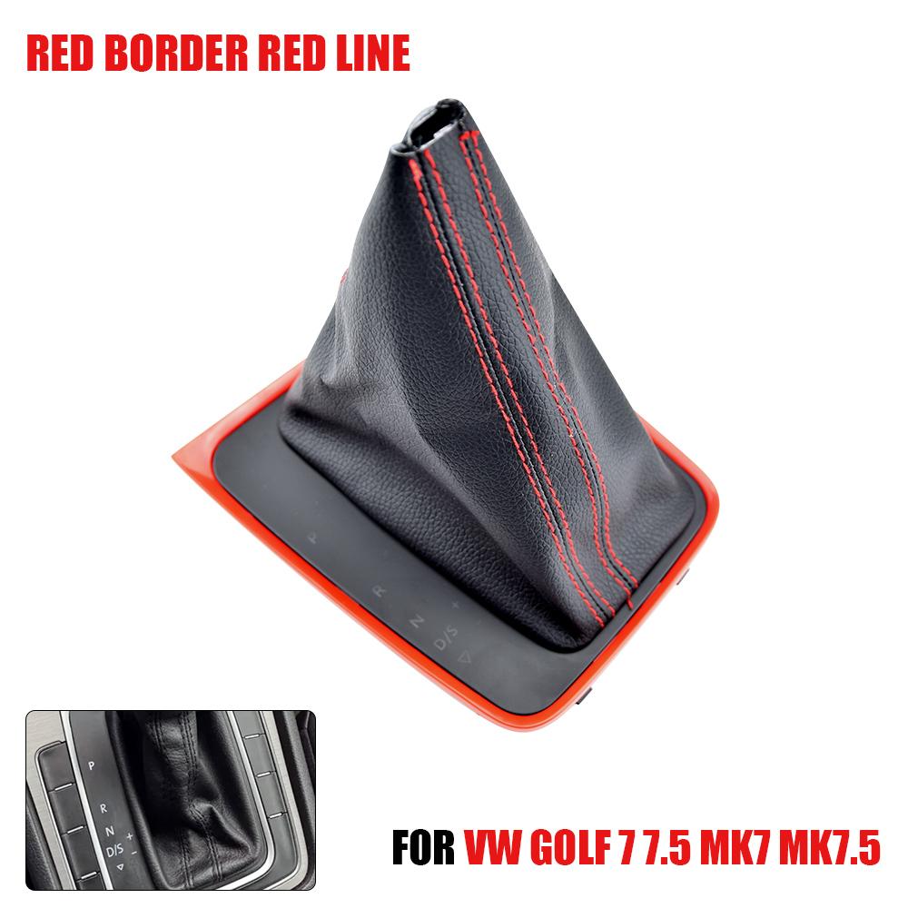 For VW Golf 7 7.5 MK7 Left Hand Drive Car Styling Shift Gear Knob Frame Bracket Leather Boot
