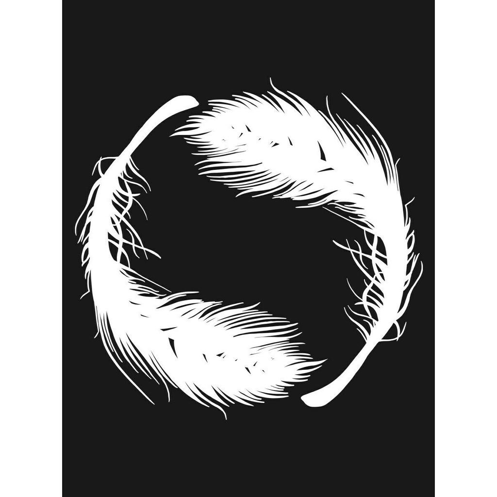 Grindstore Женская/женская плавучая майка с перьями Инь Ян