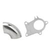 Turbo Downpipe Flange with 2.5in 90 Degrees  Elbow High Temperature Resistant Fit for T3 T4 5 Bolts Turbo