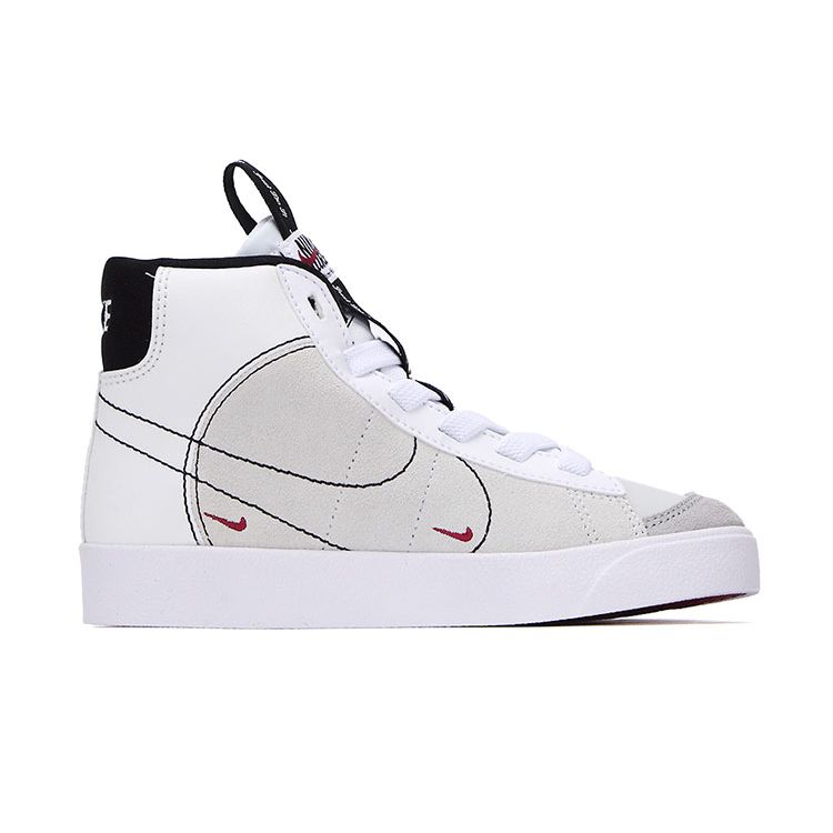 Nike Blazer Mid 77 SE PS Dance - White Rush Maroon Kids Sneakers Black Summit-White DH8641-101