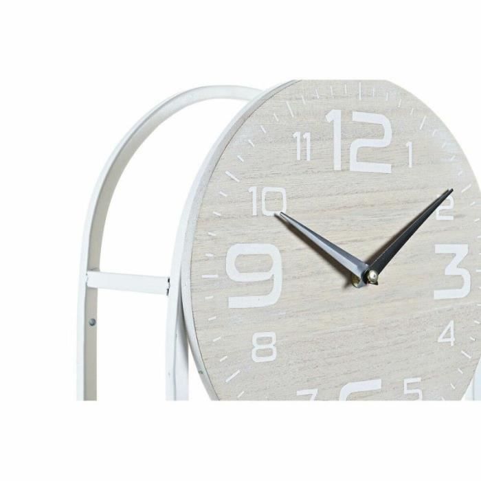 Horloge Murale - LANA DECO - Métal MDF Blanc - 25,5 x 11,5 x 71 cm - Contemporain - A suspendre