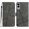 For Samsung Galaxy S25 Edge Case Flip Leather Retro Phone Cover Lines Imprinted