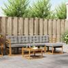 Outdoor Sofa Set with Cushions 6 pcs Natural and Light Grey