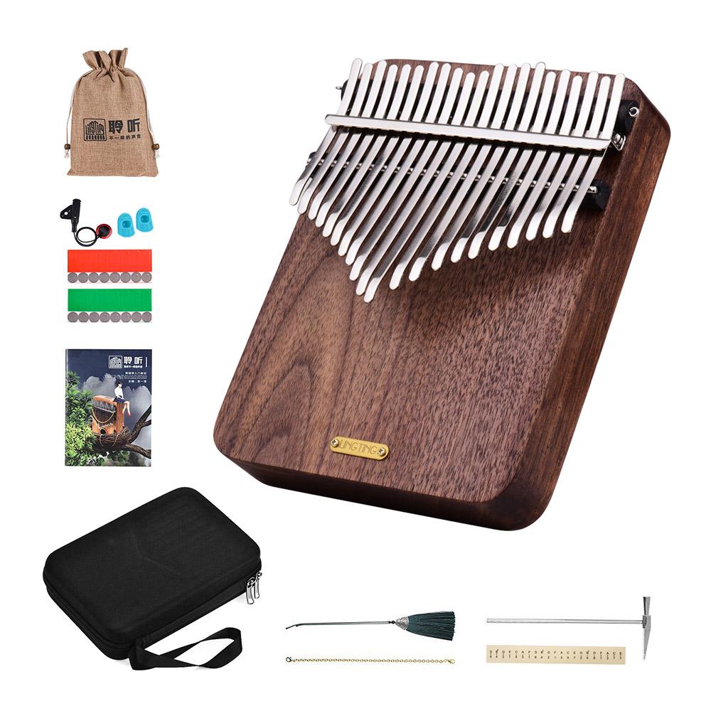 LINGTING K21W 21 клавиша Деревянное пианино для большого пальца Mbira Sanza Тональность F с сумкой для хранения Чехол Книга музыки Наклейки Настройка